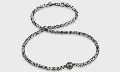 Sterling silver necklace with Tahitian pearl