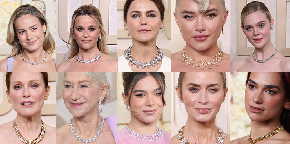 The Big Jewelry Message at the 2024 Golden Globes: Statement Necklaces