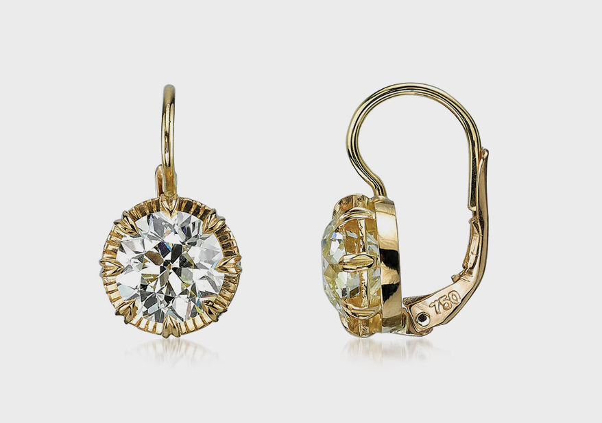 Single Stone Arielle drop earrings