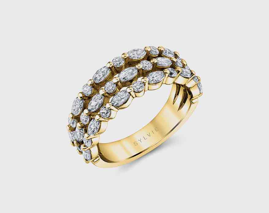Sylvie Jewelry 14K yellow gold ring with diamonds