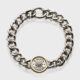 Rhodium-plated sterling silver bracelet with 24K yellow gold plating