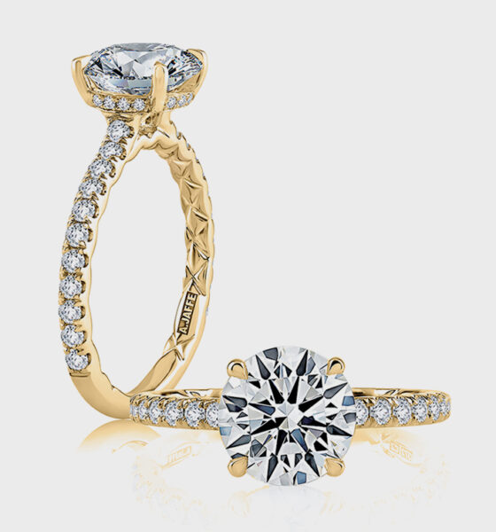 Two-carat round diamond engagement ring by A. Jaffe