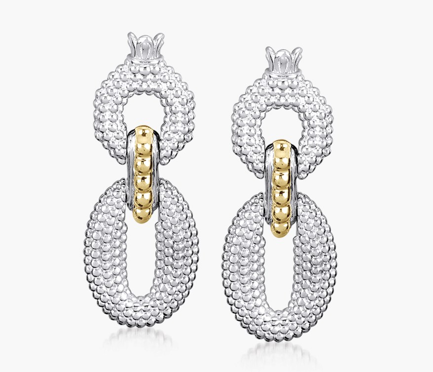 VAHAN Jewelry Sterling silver and 14K yellow gold earrings.