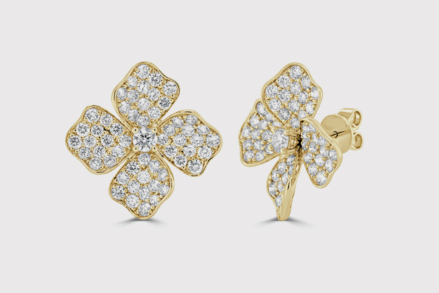 Sabrina Designs 14K yellow gold earrings with diamonds