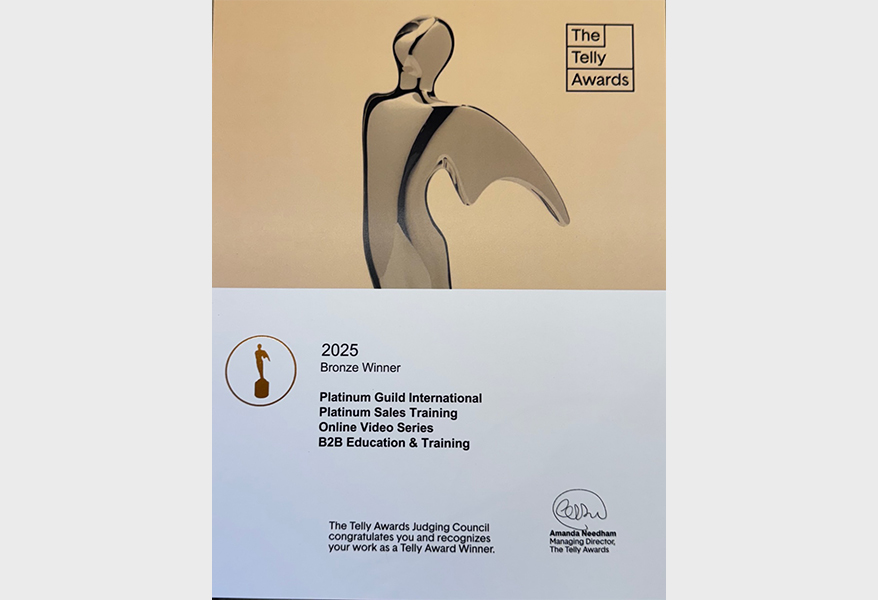 Platinum Guild International&rsquo;s Retail Training Program Wins Bronze Telly Award