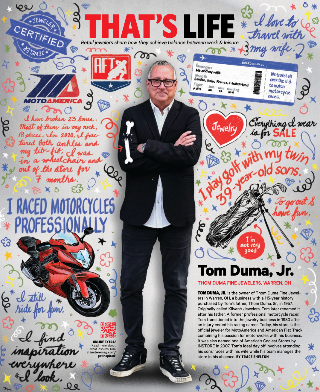 Former Motorcycle Racer Now Enjoys Jewelry Retail … and Riding on His Days Off