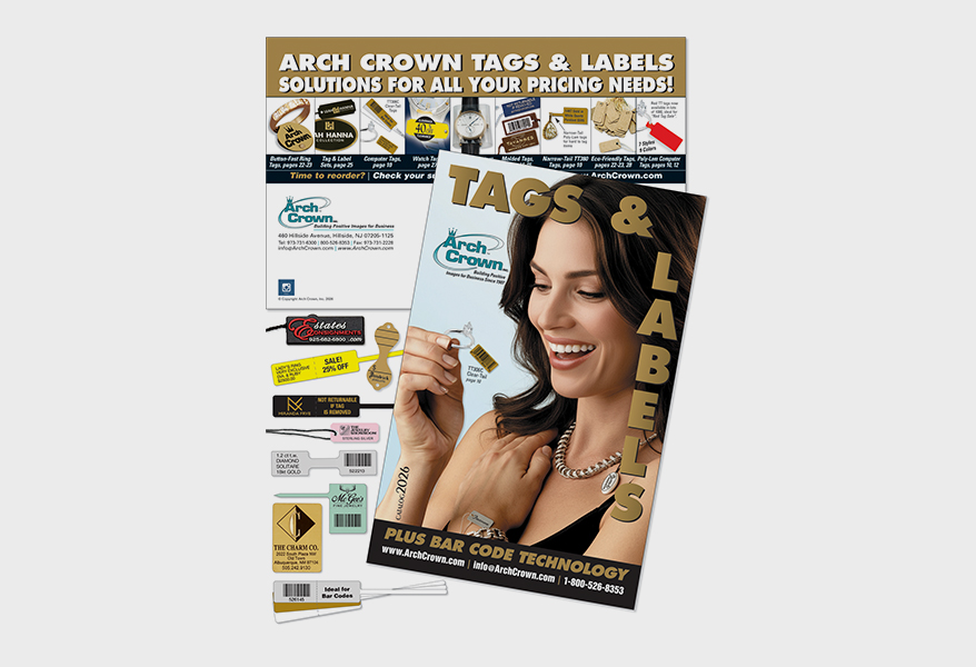 Arch Crown Releases Updated Catalog for Jewelry Tagging, Labeling, and Bar Code Systems