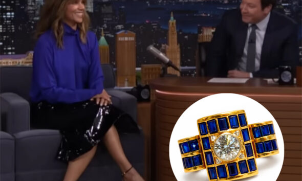 Judge the Jewels: Do You Like Halle Berry&rsquo;s Unusual Vintage Sapphire and Diamond Engagement Ring? 