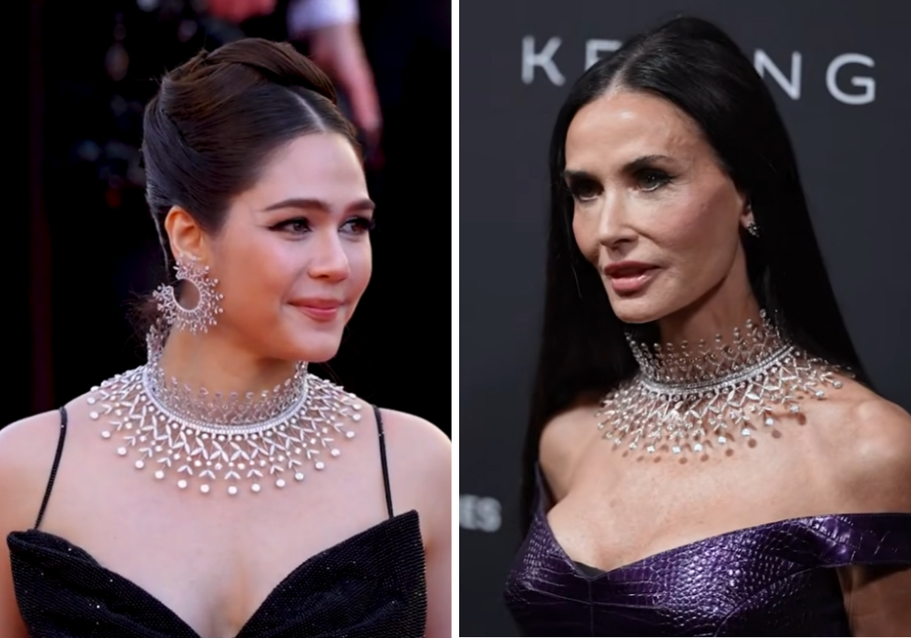 Judge the Jewels: Araya Hargate & Demi Moore Both Wore This 101+ Carat Boucheron Necklace at Cannes